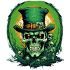 St Patrick's Day Skull
