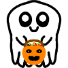 Cute Halloween ghost.