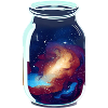 Space enclosed in a jar