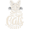Cat lettering artistic