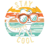 Retro lizard with sunglasses