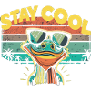 Retro lizard with sunglasses
