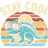 Retro lizard with sunglasses