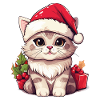 Cat Christmas Christmas Cat Cute Cartoon