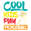 Children Cool kids play pickleball