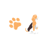 My beagle brother has paws