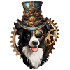 Steampunk Border Collie