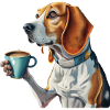 Dog and Coffe
