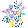 Pink Purple and Yellow FLOWERS