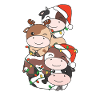 Kuh Weihnachtsbaum Weihnachts Tiere Kühe