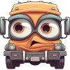 Comic truck with face