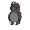 Mole with headlamp animal mound