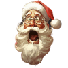 Père Noël drôle avec des lunettes cadeau