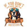 Beagle mit sonnenbrille