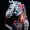 Princesse zombie avec cheval