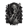 Skeleton guitarist