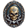 Skull with diamonds