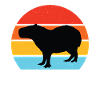 Capybara Retro Capibara Wasserschwein
