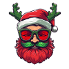 Ugly Christmas Santa Clause Logo Design