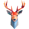 Deer Deer Head Low Poly Logo Design