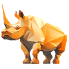 Rhino Low Poly Logo Design