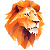 Löwenkopf Low Poly Logo Design
