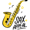 Golden Saxophone Jazz Graphic