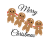 Christmas joy gingerbread man
