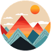 Mountains and sun