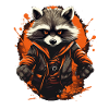 Raccoon as Ninja
