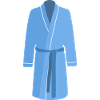 blue bathrobe