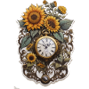 Clock with sunflowers