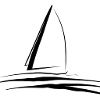 Minimalistic sailing boat