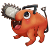 puppy with chainsaw