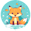 Mignon renard hiver neige