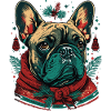 Bouledogue français Noël