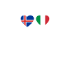 Iceland Italy Heartbeat Flag Icelanders