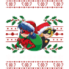 Miraculous Ladybug Cat Noir Ugly Christmas Design