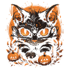Halloween black Cat Pumpkin