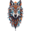 Wolf Spirit Mandala & Feather Jewelry Bohemian Design