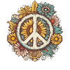 Kostüm Hippie Peace Zeichen
