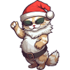 Funny Cat Sunglasses Christmas Cats