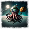 Weltraum-Krake Astronaut