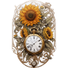 Clock with sunflowers