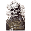 Landscape & Skull Occult Aesthetics