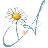 Lettre Un cœur de marguerite