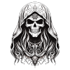 Sacra Maschera Mortuaria Nun-Estetica Santa Muerte