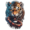 Tiger Japanischer Tattoo-Stil