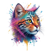 Eine bunte Wildkatze