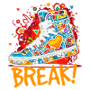 Breakdance Love: Heart Sneakers